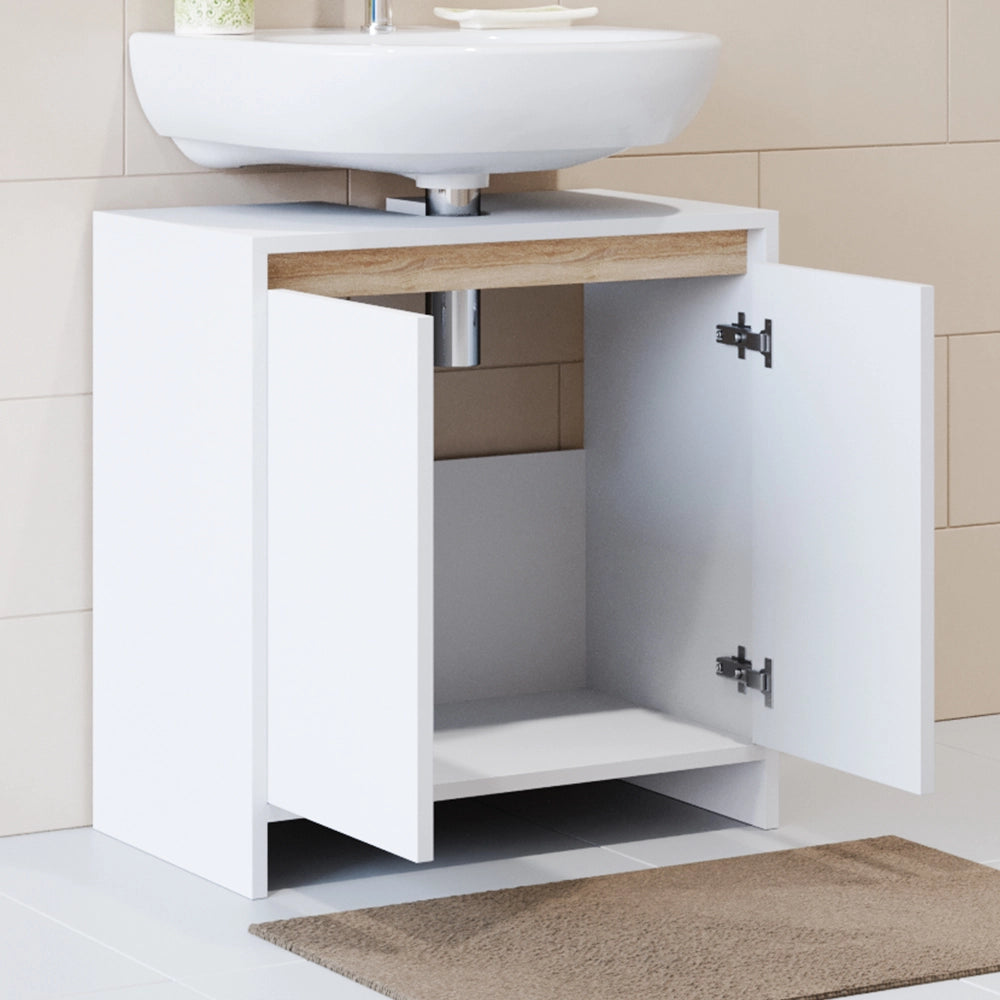 Vicco Mobile sottolavabo per bagno Bianco/Sonoma 58 x 60 cm
