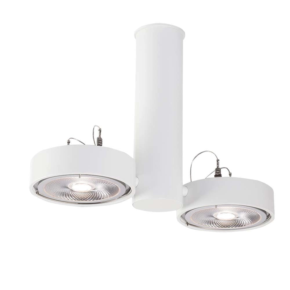 Faretto da soffitto doppio bianco tondo GU10 Shilo Natori 7212