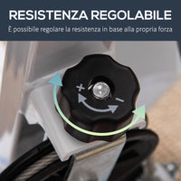 Stepper con Manubrio Monitor LCD 55x44x108A cm Bianco e Blu