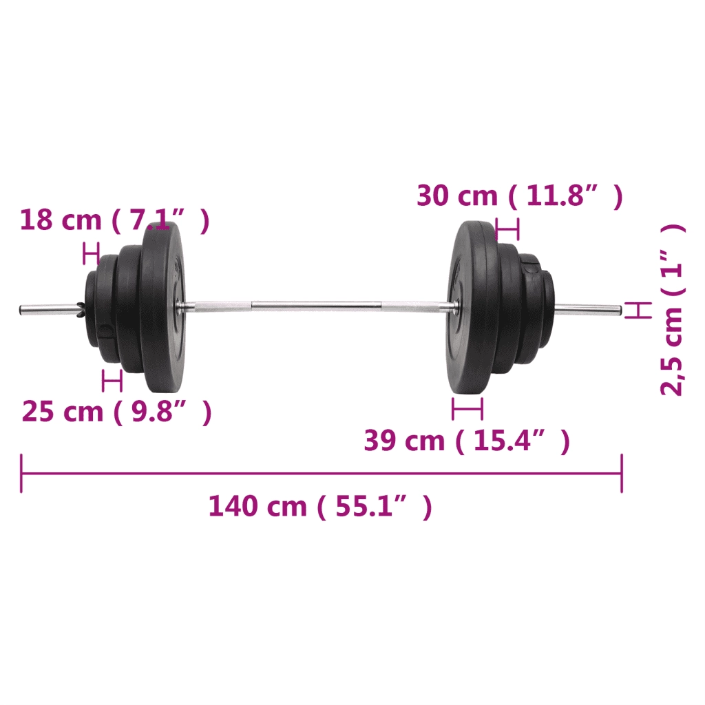 Bilanciere con Dischi 60 kg CFW4468366