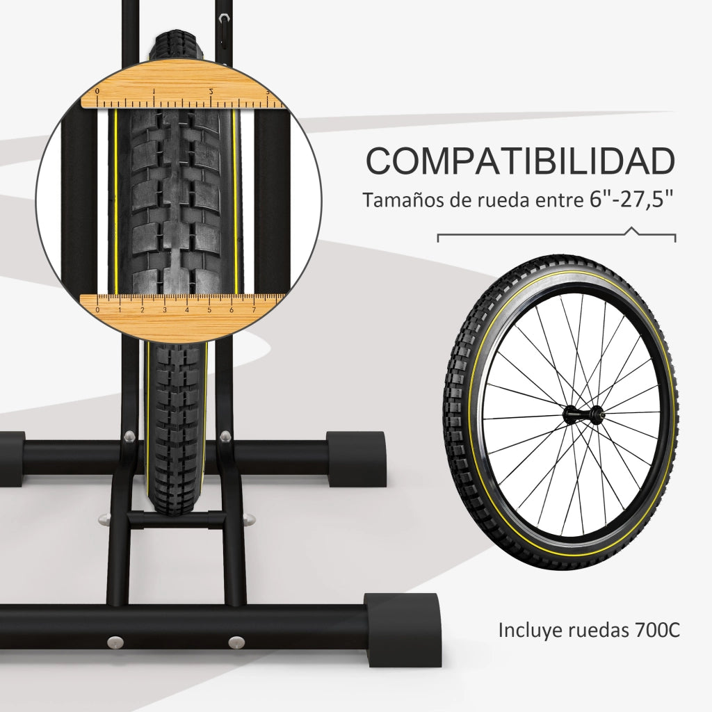 Parcheggio Biciclette Verticale e Orizzontale con Ganci Ajustabili ¨C zephmum ¨C Nero