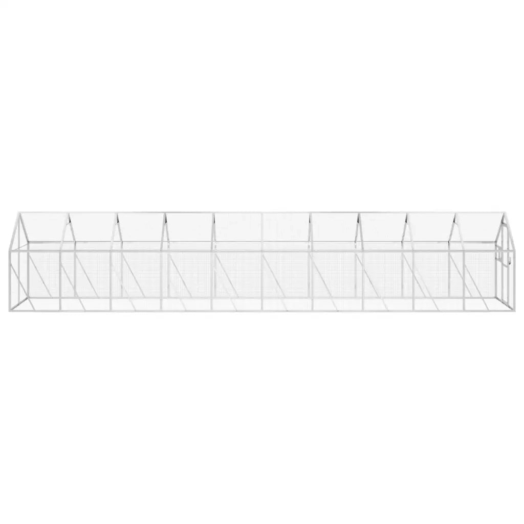 Voliera Argento 1,79x10x1,85 m in Alluminio 3155800