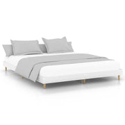 Letto matrimoniale | Letto per adulti | Giroletto Bianco 120x200 cm in Legno Multistrato