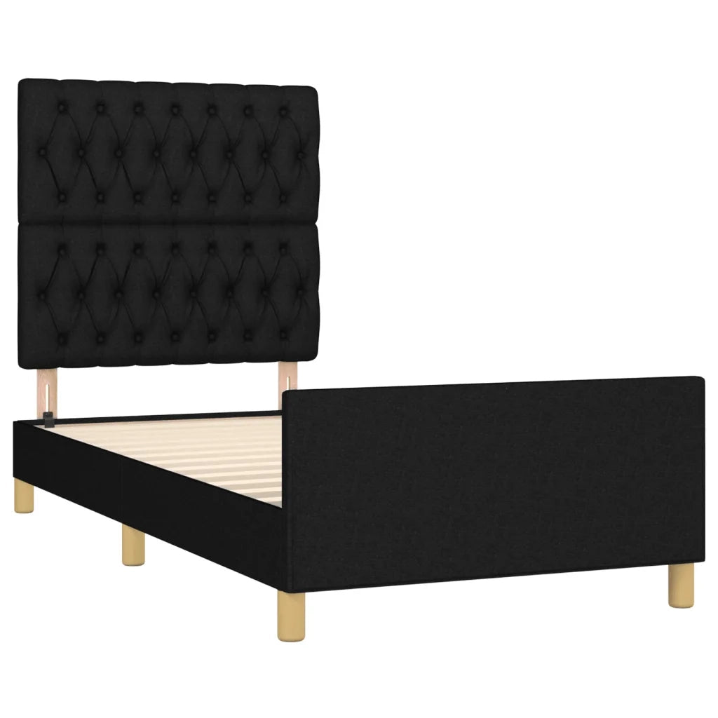 Giroletto senza Materasso Nero 90x200 cm in Tessuto 3125270