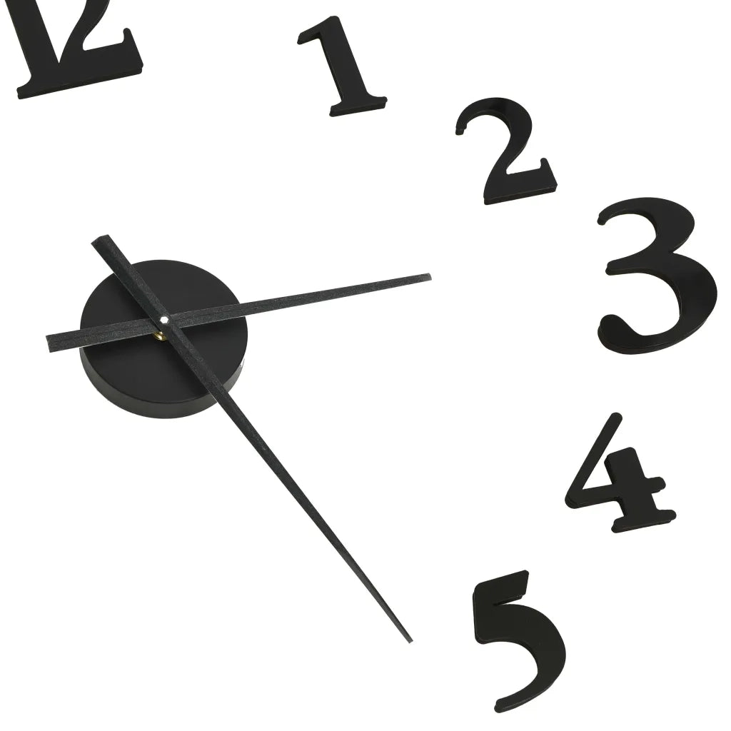Orologio da Parete 3D Design Moderno Nero e Bianco 100 cm XXL 325150