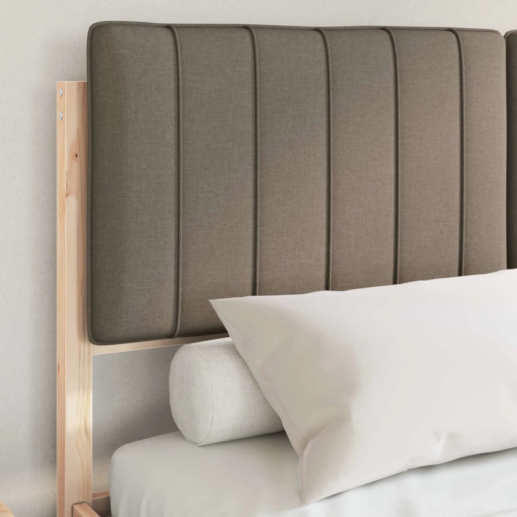 Letto con Testiera Rivestita Talpa 135 x 190 cm Pino massello 3398242