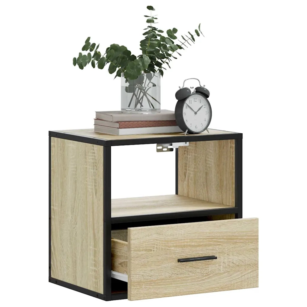 Comodini a Muro 2 pz Rovere Sonoma 40x31x39,5 cm 848737