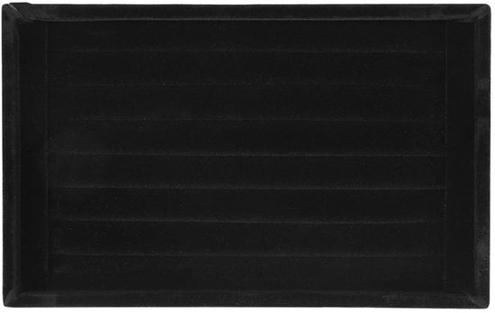 Organizzatore di gioielli con superficie di flanella - Display per anelli - 7 contenitori - per anelli fino a 50-70 - materiale ligneo protegge contro l'usura - scatola per gioielli