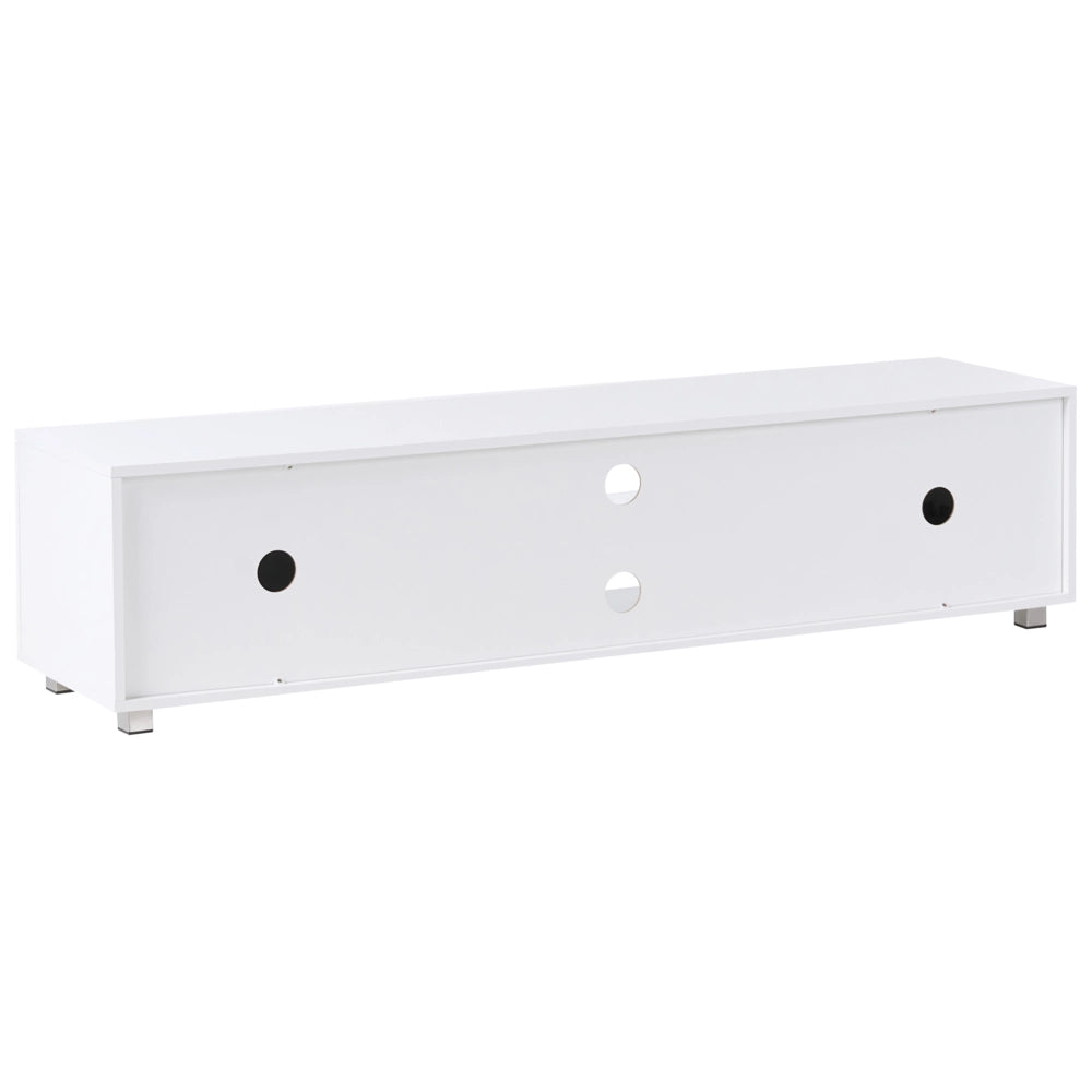 Mobile TV moderno con ante e sistema di gestione dei cavi con LED, gambe in metallo MDF bianco stile moderno