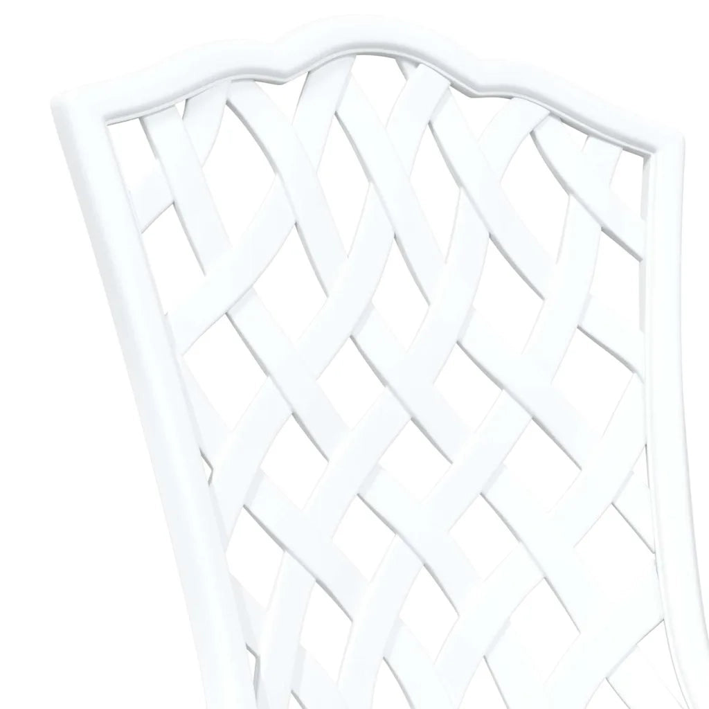 Sedia da Giardino 2 pcs Bianco 39 x 40 x 87cm Alluminio 42002396
