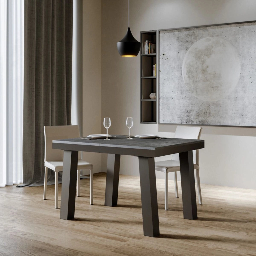 Tavolo Allungabile 120-380x90x77 cm Bridge Evolution Cemento