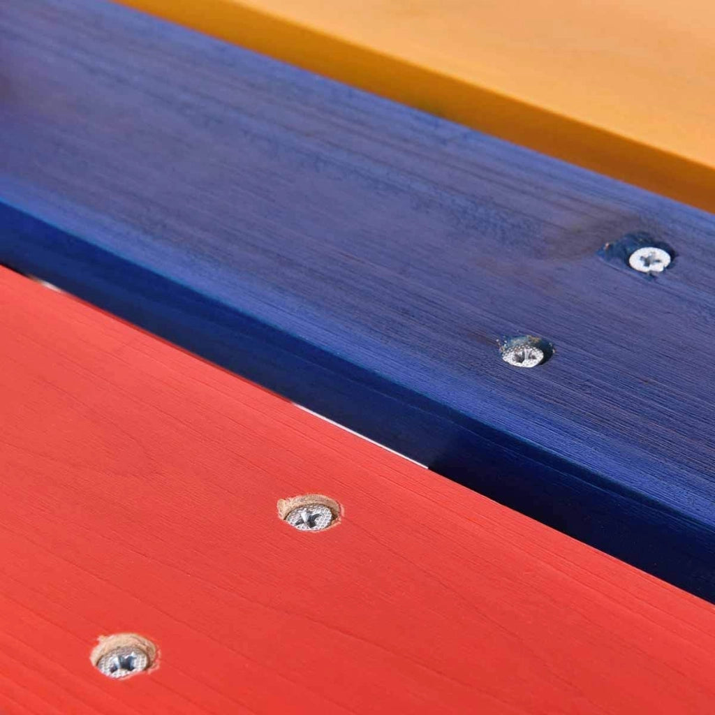 Set di Tavolo Picnic per Bambini in Legno Massiccio con Ombrellone, Set da Giardino per Bambini 1 Tavolo e 2 Panche Colorato per Giardino, Balcone, Campeggio