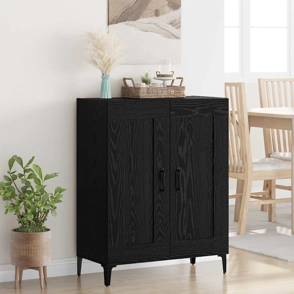 Credenza Rovere Nero 69,5 x 34 x 90 cm Legno ingegnerizzato 886239