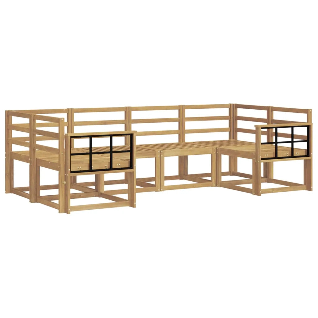 Set di divani da esterno 6 pcs Bianco Legno di Acacia Massello 3388128