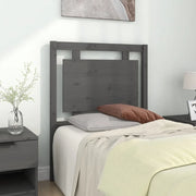 Testiera per Letto Grigia 80,5x4x100 cm Legno Massello di Pino 817917