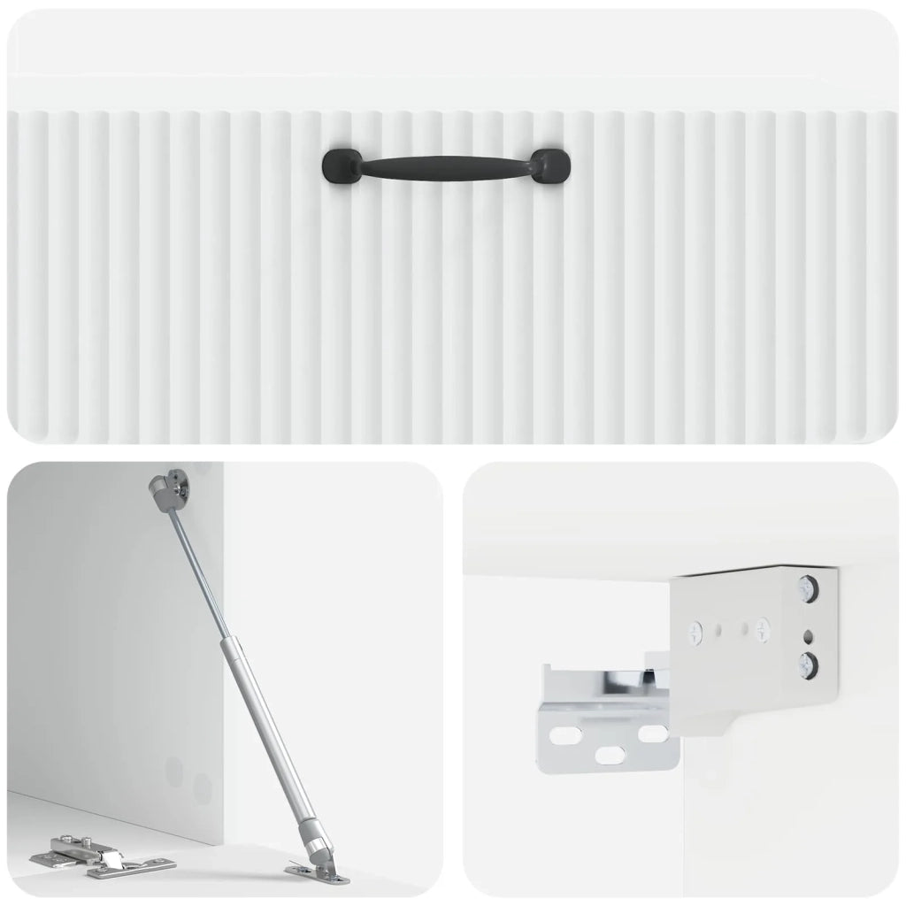 Mobile Porta TV da Muro Bianco 98 x 41 x 30 cm 899035