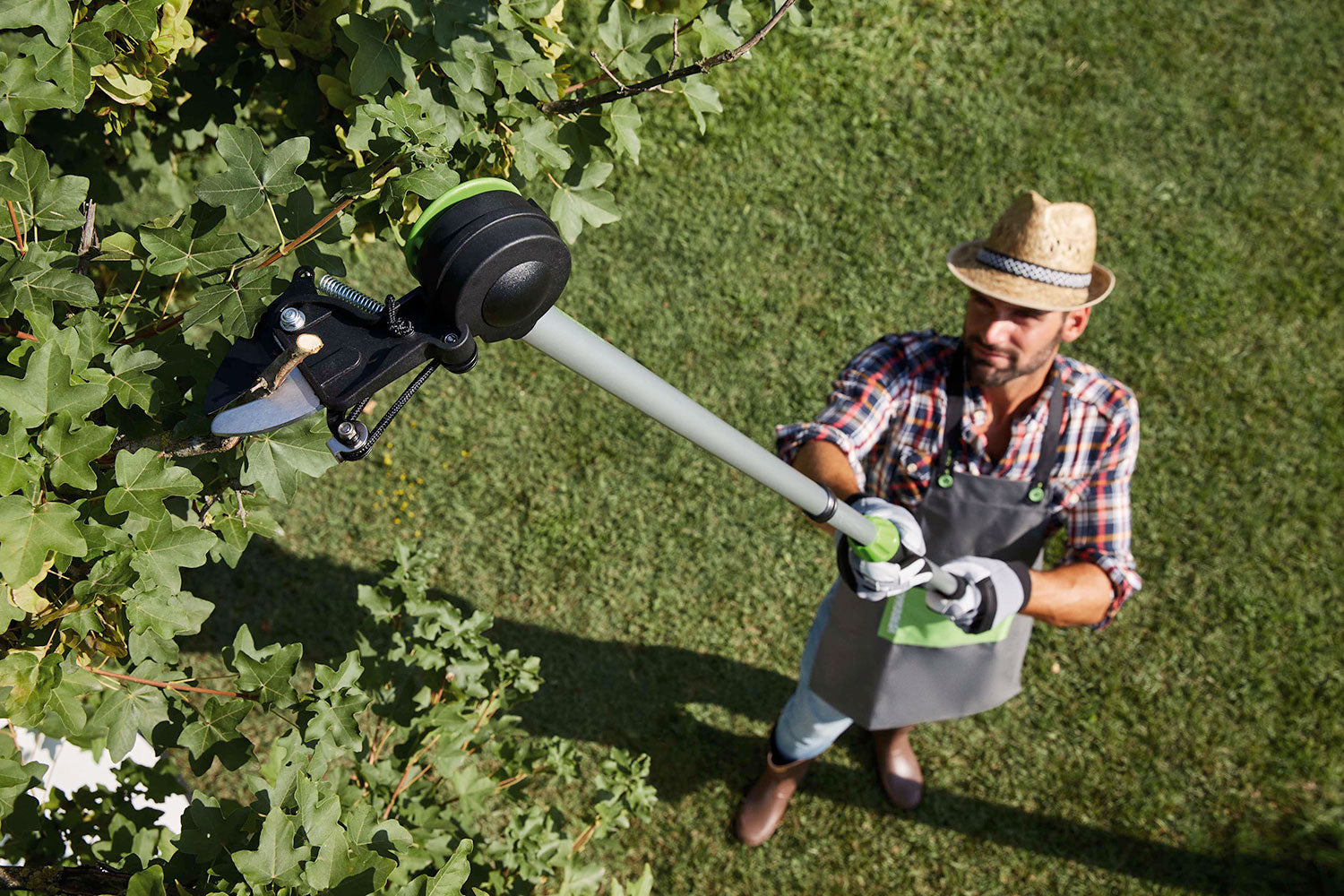 Forbice da Potatura Manuale con Asta Fissa 150 cm e Testa Orientabile Verdemax