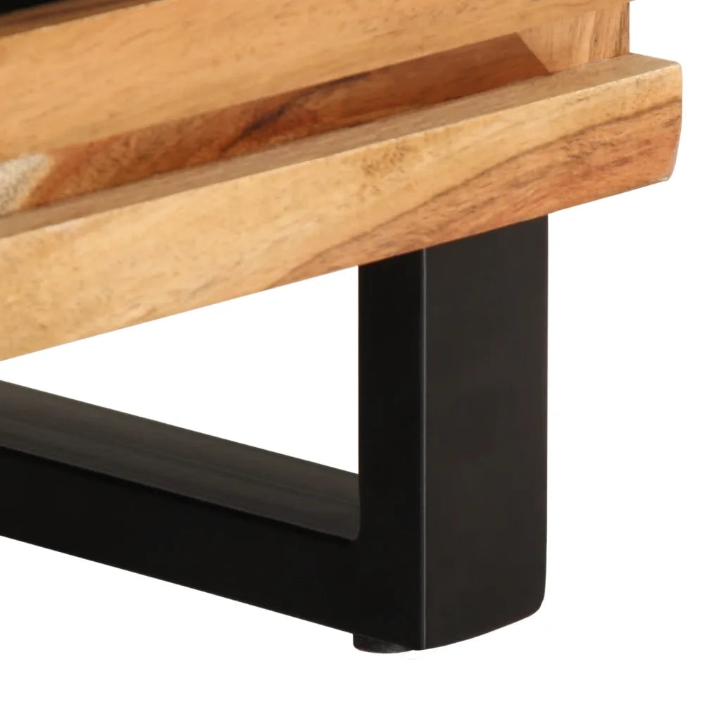 Mobile Porta TV 80x34x46 cm in Legno Massello di Acacia 377520
