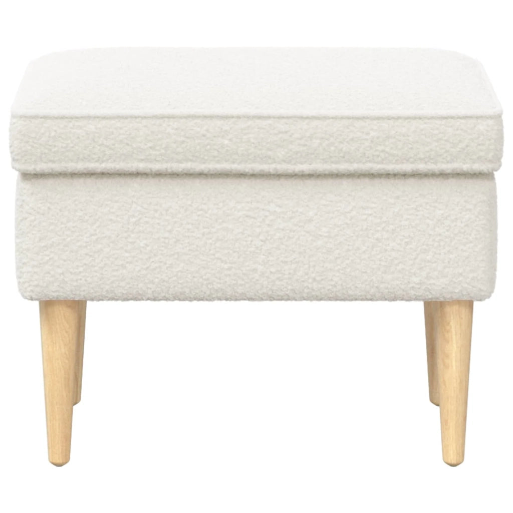 Poggiapiedi Crema 55 x 35 x 41 cm Bouclé