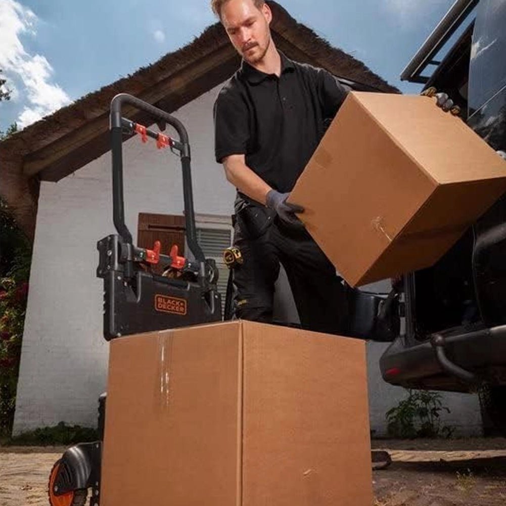 Carrello 2-in-1 Pieghevole con Piattaforma Carrellino Trasporto Pacchi Max 120kg