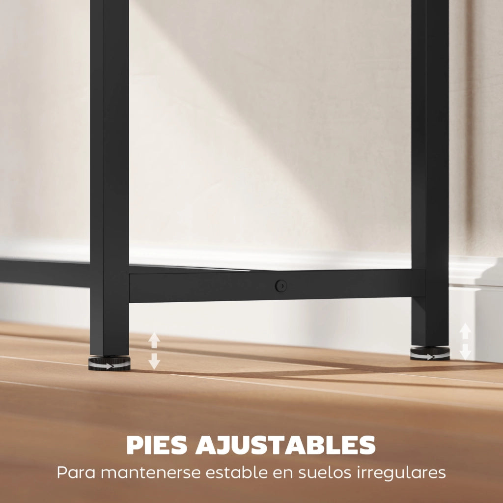 Consolle Ingresso Slim ¨C Xylo ¨C Marmo Bianco Metallo 100x30x81 cm