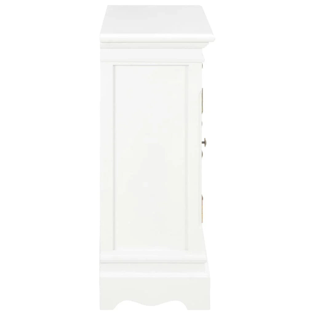 Credenza bianca mobiletto consolle mobile contenitore 70 cm legno massello di pino 4402057
