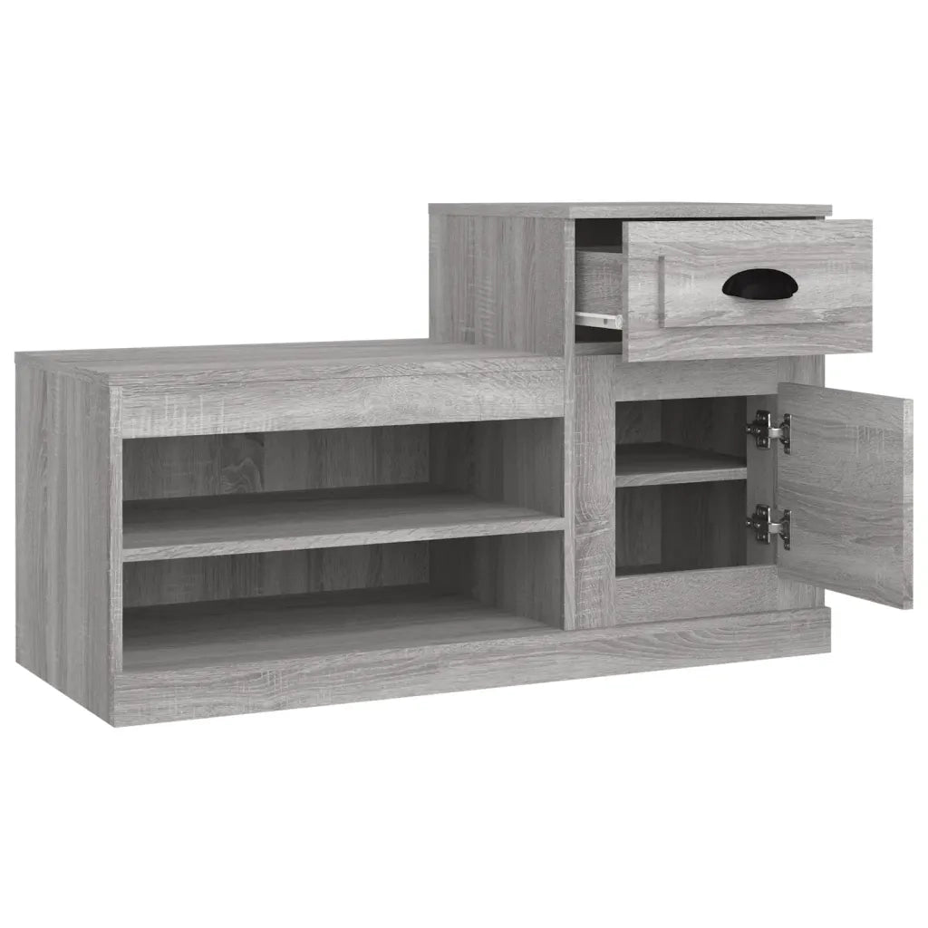 Scarpiera-Scaffale per scarpe Grigio Sonoma 100x42x60 cm in Legno Multistrato