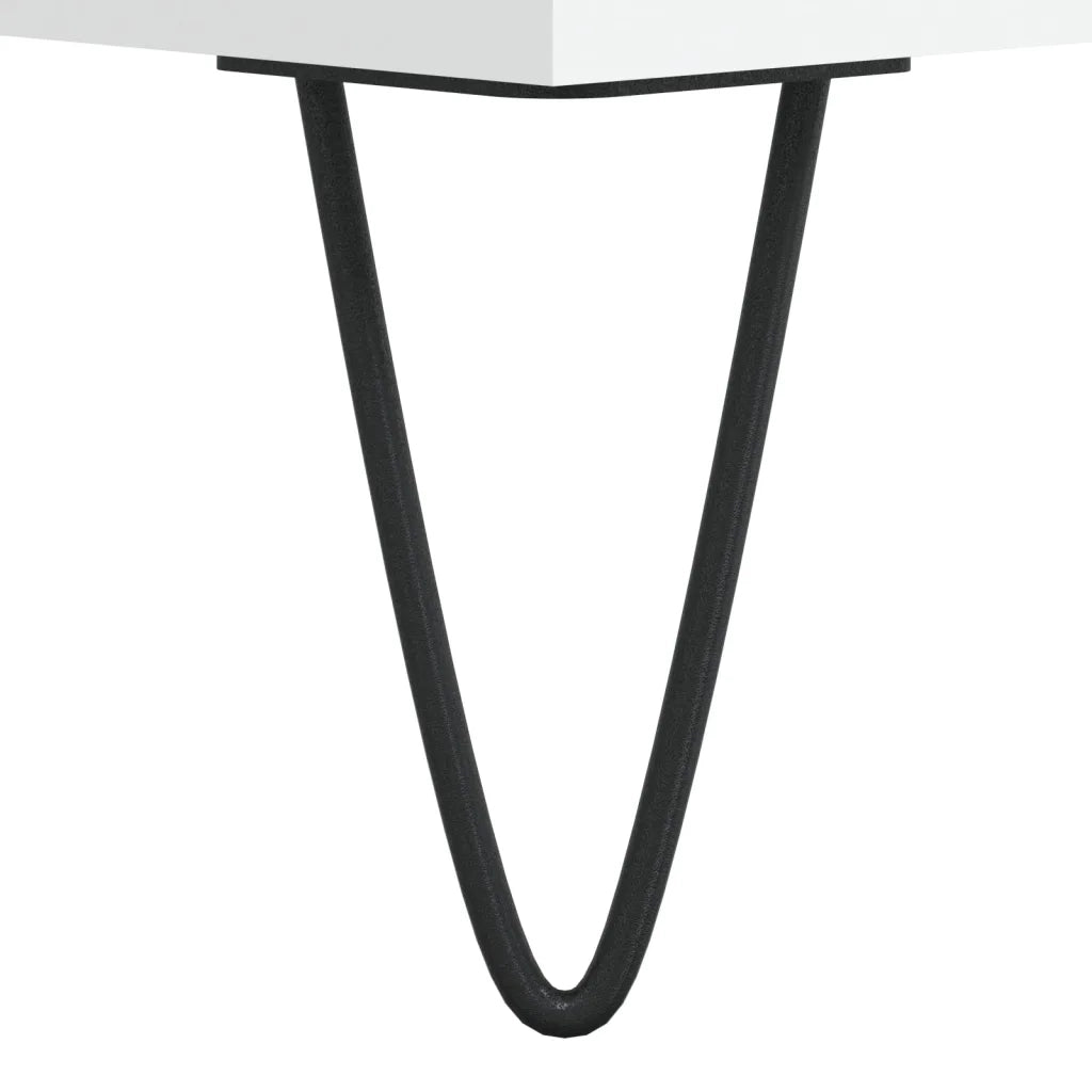 Tavolino da Salotto Bianco 100x50x45 cm in Legno Multistrato 830828
