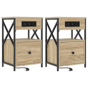 Set di 2 Comodini | Armadio da Notte | Mobiletto da notte Rovere Sonoma 40 x 31 x 60 cm