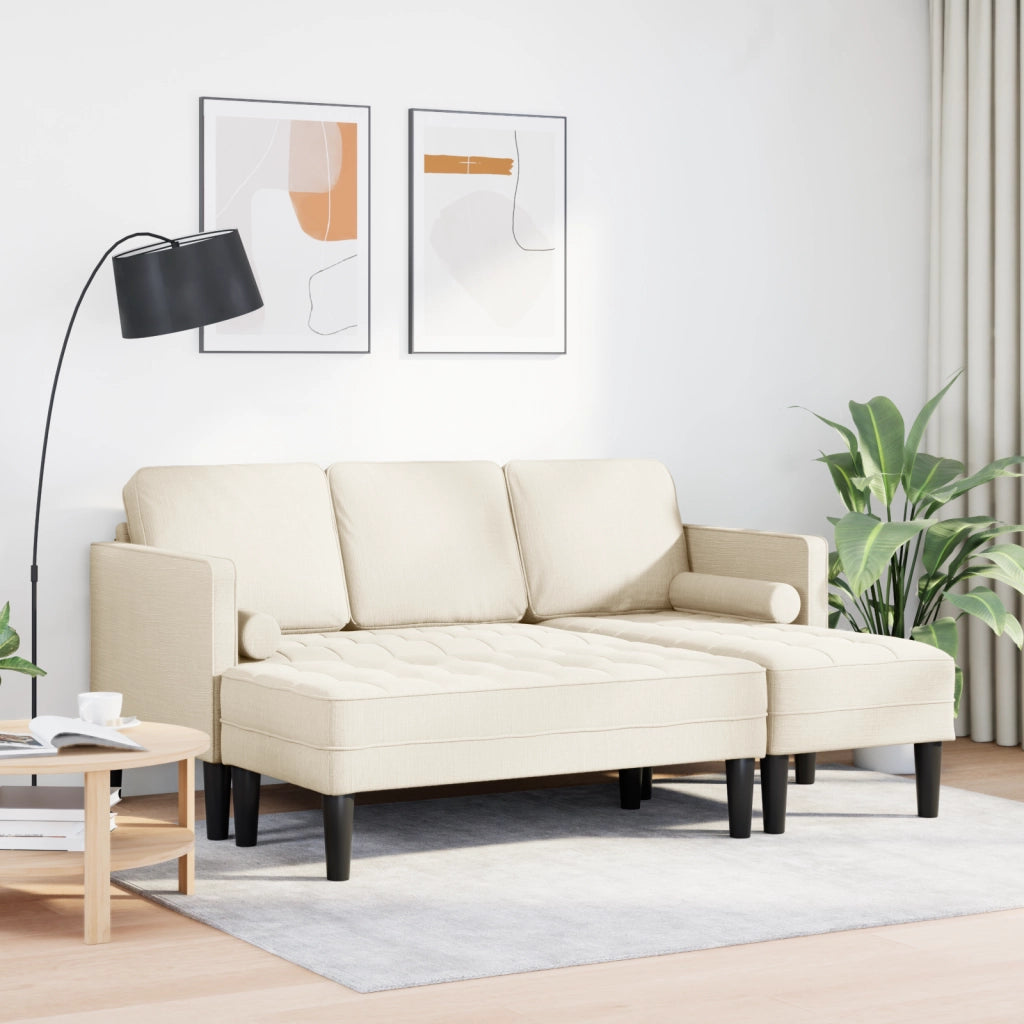Set di divani 2 pezzi con cuscini in lino