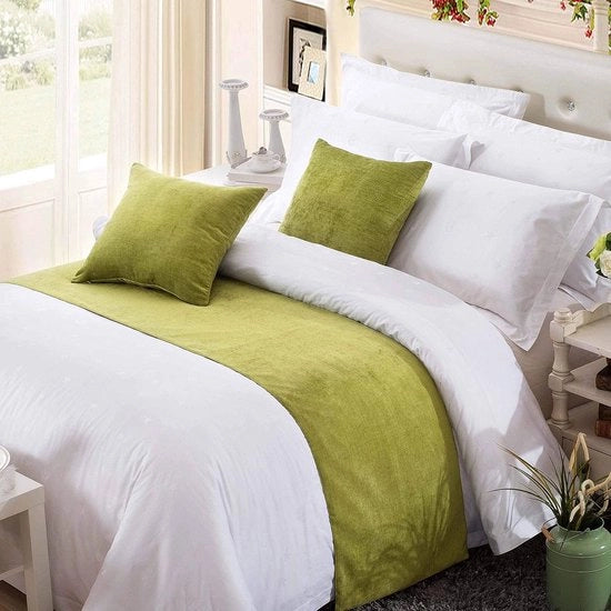 Tappeto Vintage Decorativo - 210 x 50 cm - Verde - Chenille