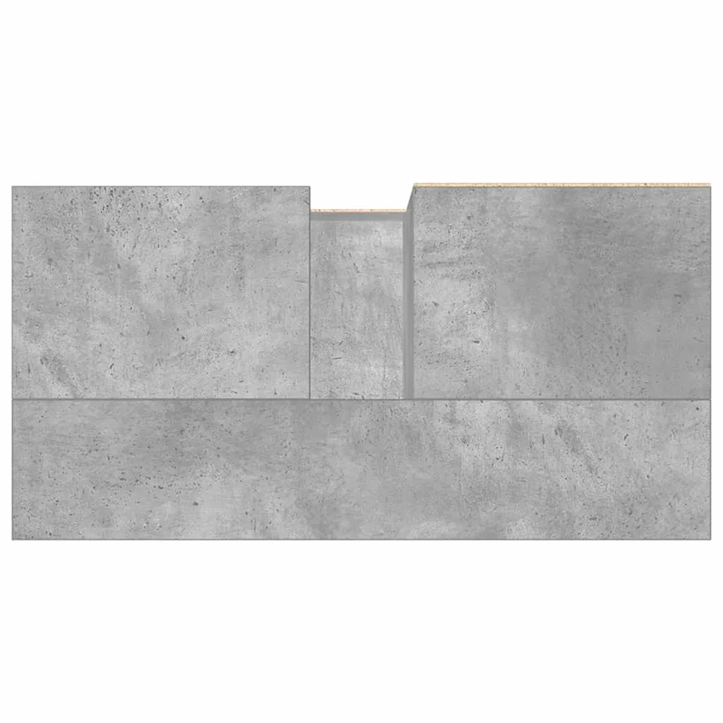 Armadietto da Bagno Grigio Cemento 65x33x60cm in Truciolato