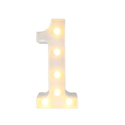 Trade Shop - Numero 1 Luminoso Con Luci Led A Batteria Decorazioni Per La Casa Dim. 22 Cm -