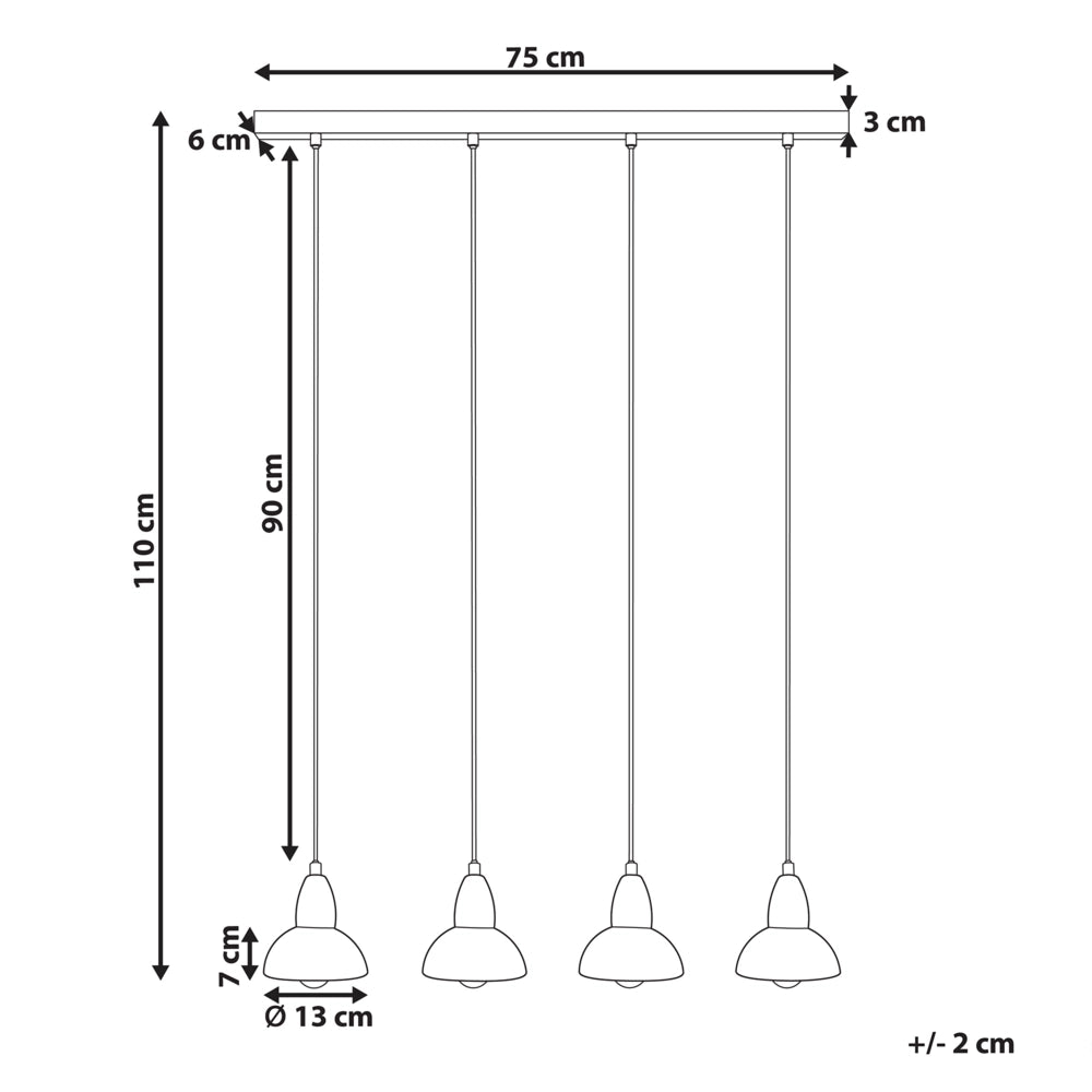 Lampada a sospensione Ottone Metallo Ferro Base Paralumi 4 Luce Punto Casa Accessori Illuminazione Soggiorno Sala da Pranzo