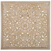 Decorazione da parete in legno chiaro 60 x 60 cm quadrato orientale