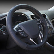 Trade Shop - Coprivolante Con Presa Comfort Per Volante Auto Nero In Gomma Diametro 38 Cm -