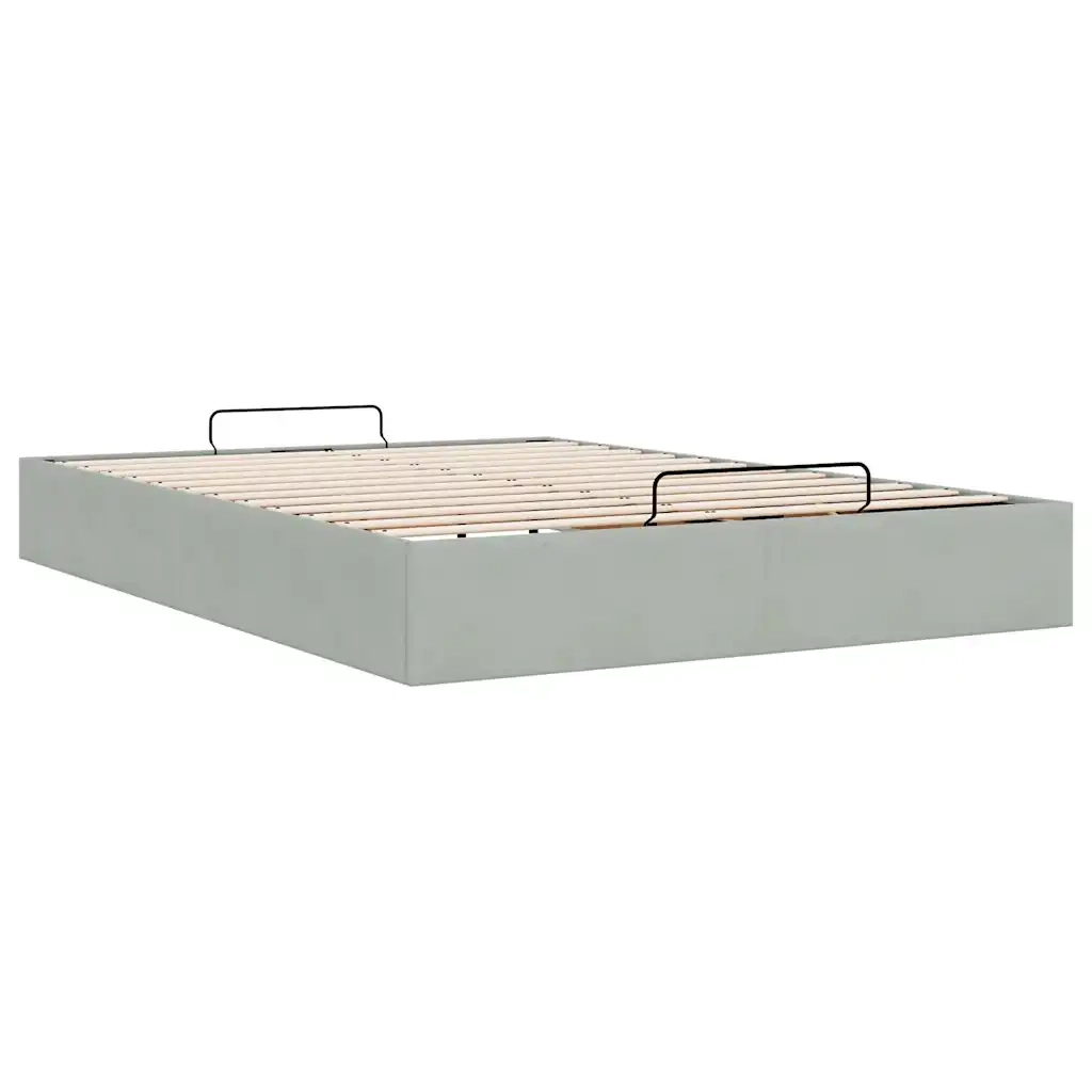 Struttura Letto Pouf Senza Materasso 140x190 cm Velluto 3310961