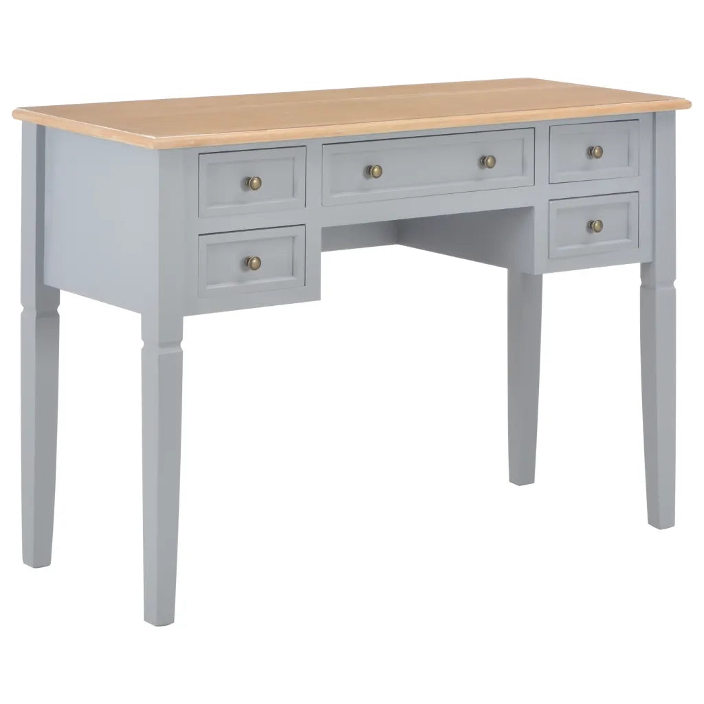 Scrivania Grigia 109,5x45x77,5 cm in Legno cod mxl 66309