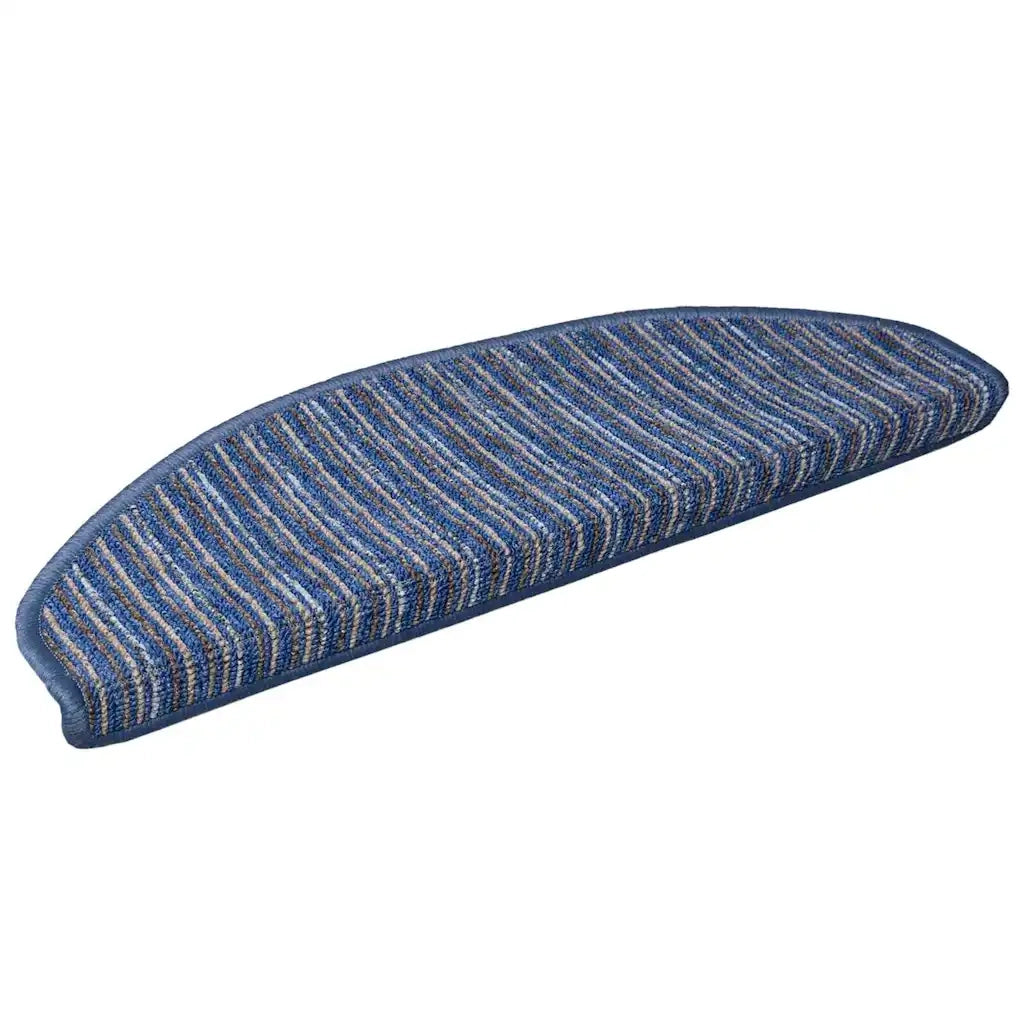 Tappetini per scale autoadesivi 15 pcs Blu 65 x 21 x 4 cm