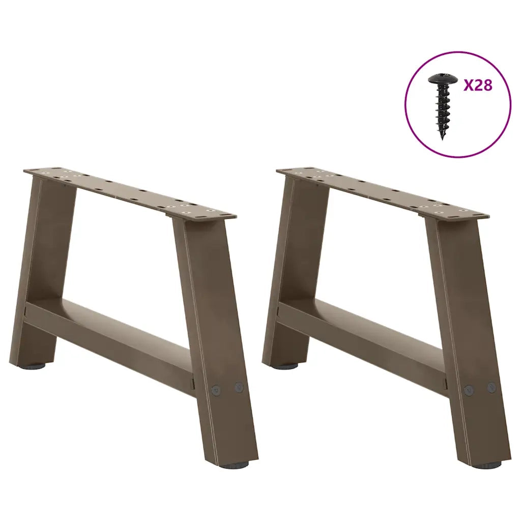 Gambe per Tavolino da Caffè a Forma di A 2 pz 60x(30-31) cm Acciaio 4012823