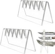 Oggetto di presentazione per coltelli in acrilico di alta qualità - 2 pezzi - supporto per coltelli trasparente - supporto per coltelli fermo - display per coltelli - stand per coltelli per esposizione - cod. Messtandaard