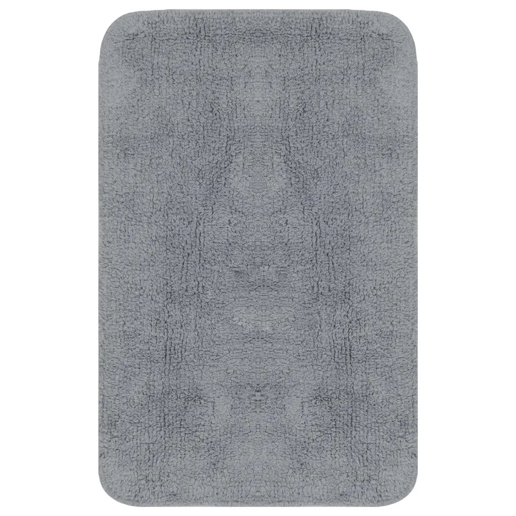 Set Tappetini per Bagno 2 pz in Tessuto Grigio CFW2173465