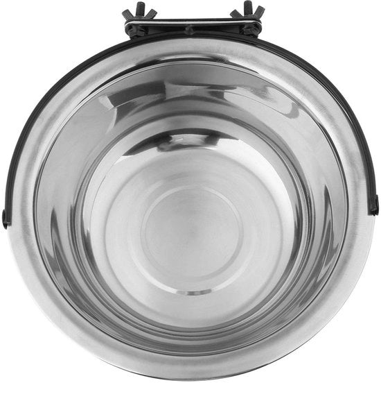 Bacino per cani in acciaio inossidabile - Sospeso - Bacino per cani in posizione elevata - Bacino per acqua - Adatto per piccoli cani - Profondità 22 cm - Bacino per alimenti per animali