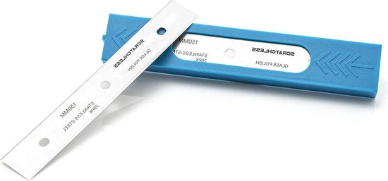Blade in Acciaio Inox a Doppia Facia per Spazzola a Vetro Senza Marcature - 25 Pacchi - 150 mm