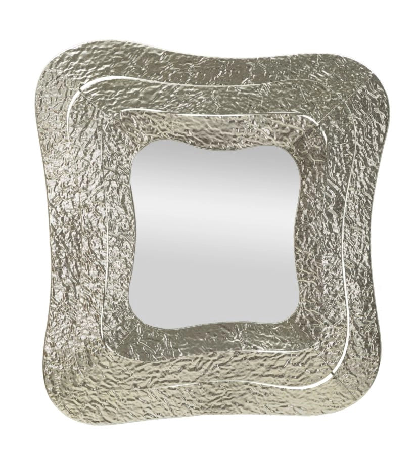 Specchio Aury Square 74x7x79 cm in Metallo e Specchio Argento