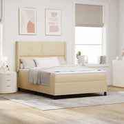 Letto a molle con materasso Crema 200 x 160 cm Tessuto 3341719
