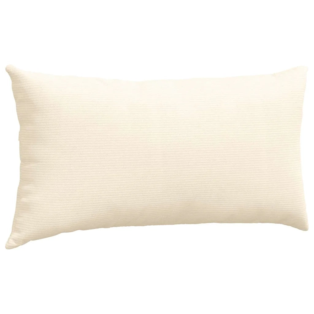 Cuscini da Divano 2 pz | Cuscini per sedie Crema 80 x 40 cm Tessuto in Cords