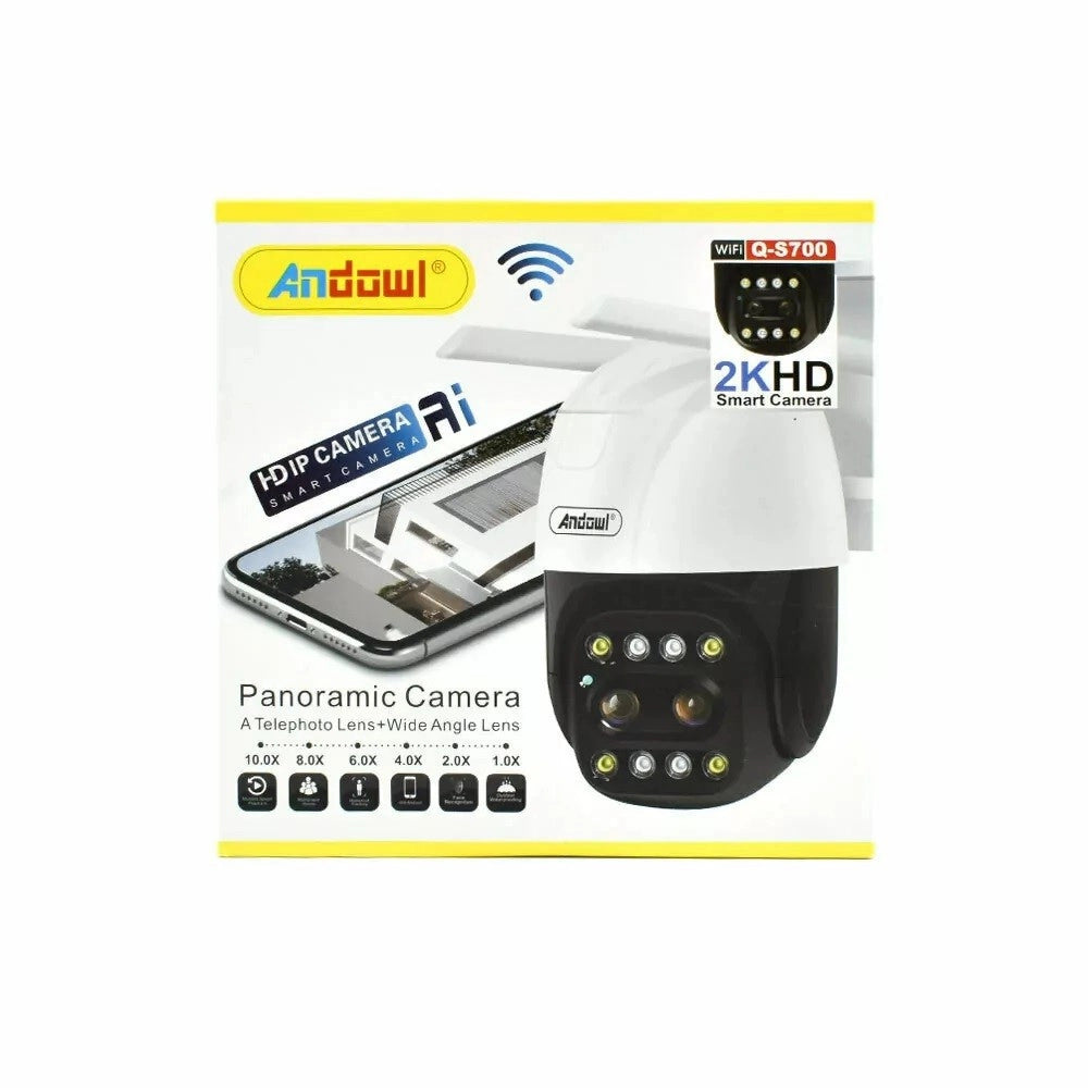 Trade Shop - Telecamera Panoramica Di Sicurezza Ip 2khd Wifi Ai Dome 360° Impermeabile Q-s700 -
