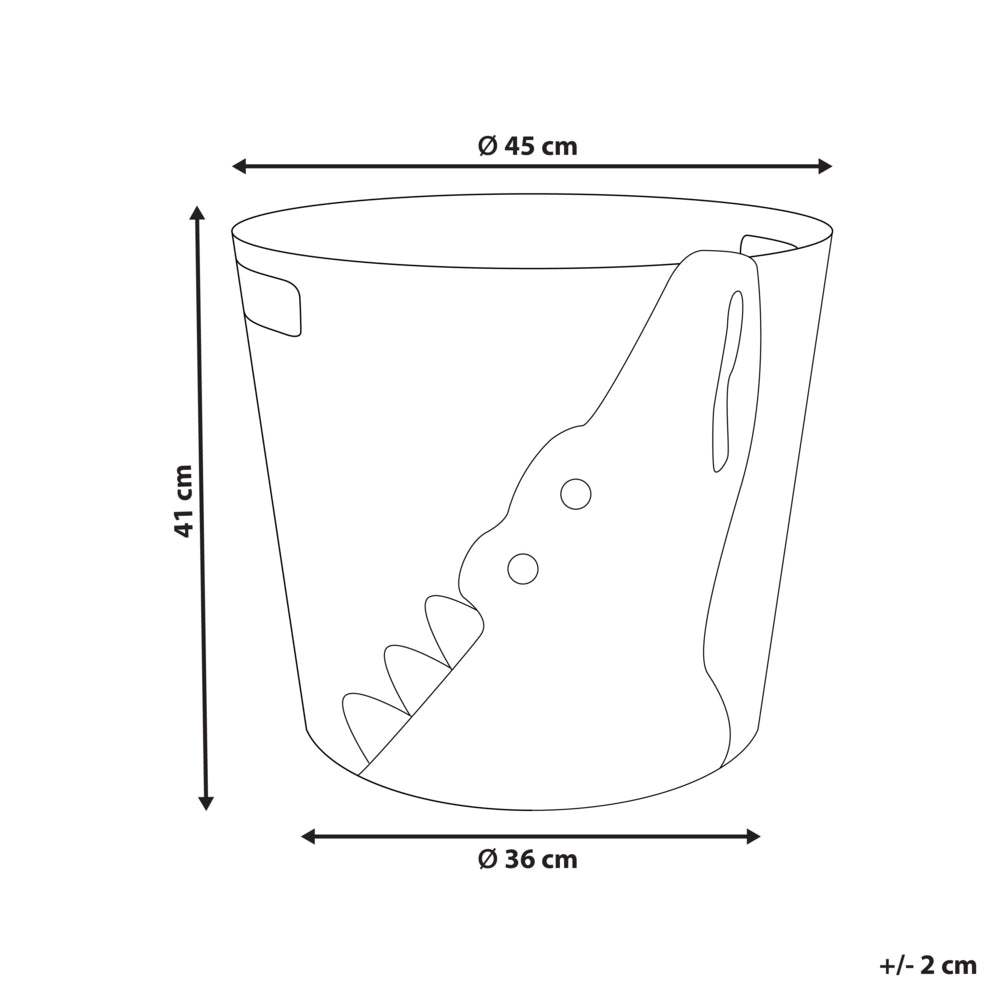 Cesto di vimini a forma di coccodrillo in giacinto d'acqua naturale Cesto per giocattoli intrecciato Accessorio per la camera del bambino