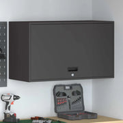 Armadio a muro per garage Nero 90 x 40 x 53 cm